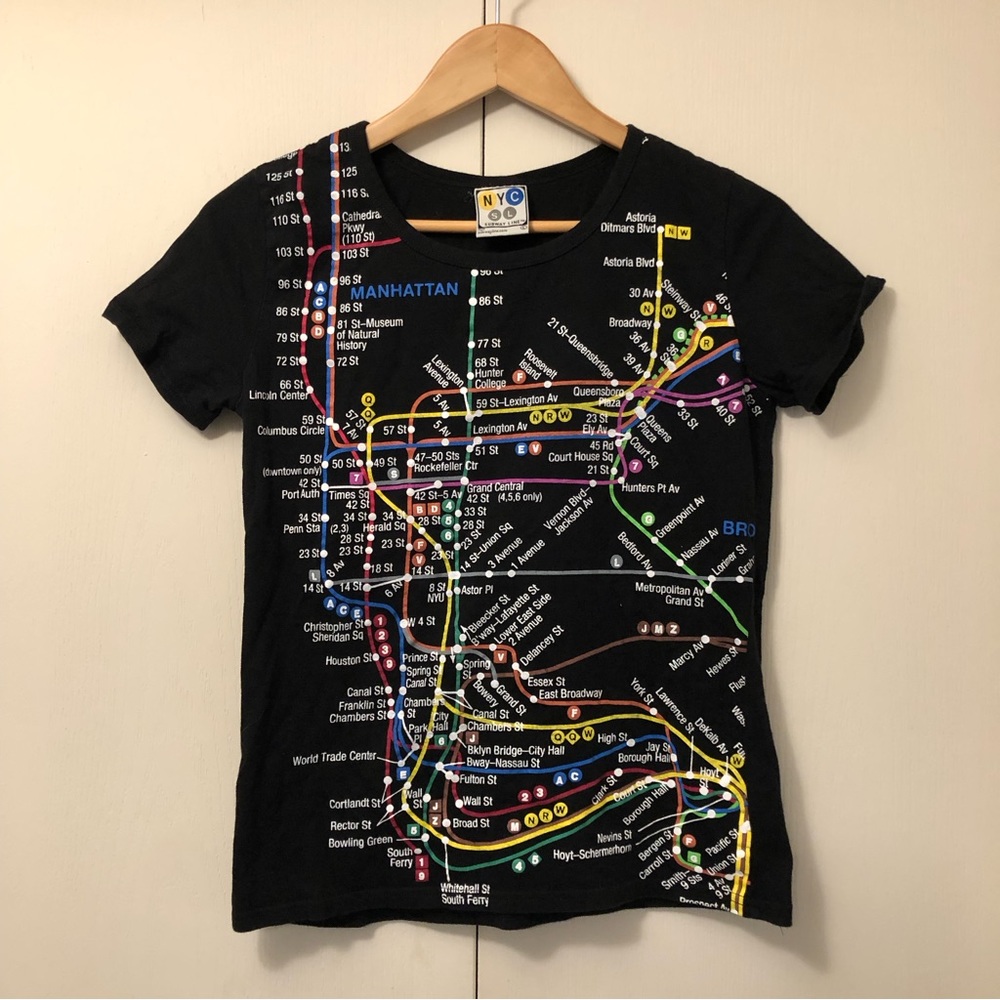 New York City Subway Line T-Shirt Size Women’s Medium